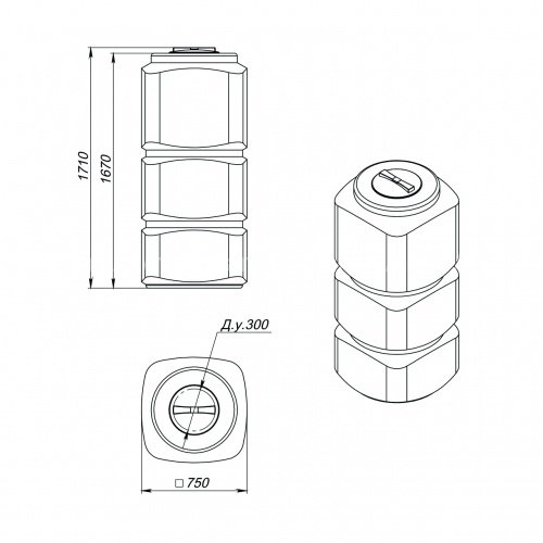Емкость L 750л (Экопром)