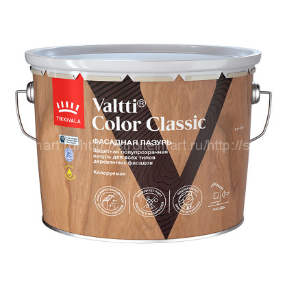 Tikkivala Valtti Color Classic (Валтти Колор) фасадная лазурь на масляной основе 9 л.