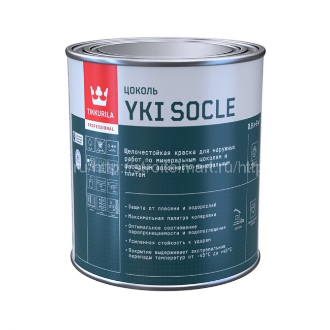 Tikkivala Yki Socle (Юки Цоколь) база С, краска для цоколя щелочестойкая, 9 л.