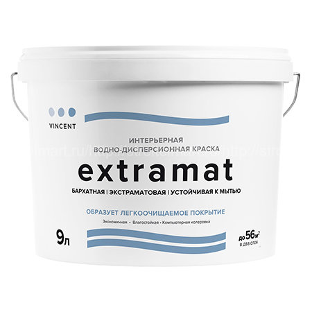 Vincent Extramat (Винсент Экстрамат) С, полуматовая интерьерная краска 8,1л
