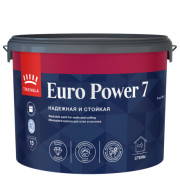 TIKKIVALA (TIKKURILA) EURO POWER 7 краска моющаяся, для стен и потолка, матовая (база А) 0,9 л.