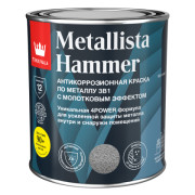 Tikkivala Metallista (Металлиста) молотковая краска по ржавчине для внутренних и наружных работ 0,8 л