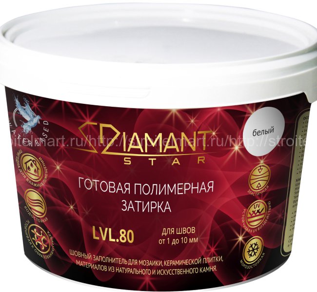 Диамант пролимерная затирка (под колеровку) 2кг 