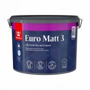 Краска Tikkivala Euro Matt 3 C (Евро Матт 3) глубокоматовая для стен и потолков, 9 л.