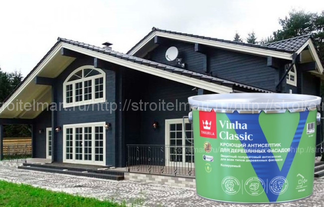 Tikkivala Vinha Classic (Винха) VVA кроющий антисептик-краска для дерева 2,7 л.