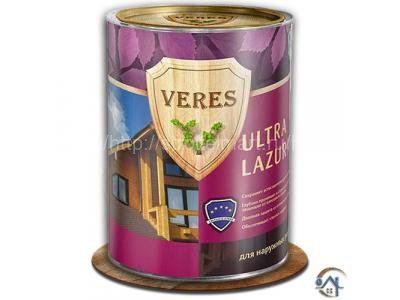 Veres Ultra Lazura, лессирующий антисептик для дерева, 0,9 л.