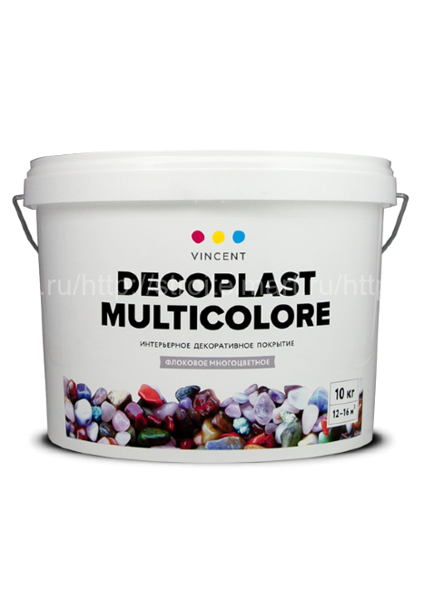 Vincent Decoplast Multicolore D 1 (Винсент Мультиколор) флоковое декоративное покрытие 10кг