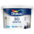 Dulux 3D White, Дулюкс 3Д Ослепительно белая матовая краска с частицами мрамора, 2,5 л.