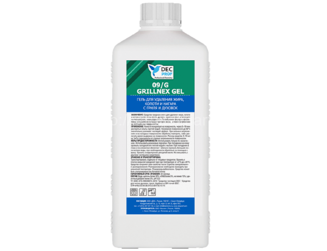 DEC PROF 09/G GRILLNEX GEL гель для удаления жира, копоти и нагара с гриля и духовок 1л