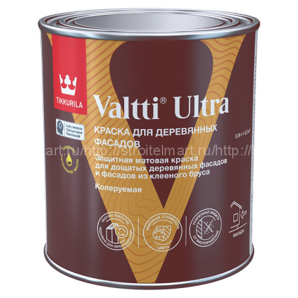 Tikkivala Valtti Ultra (Ультра) А, краска для деревянных фасадов 0,9 л.