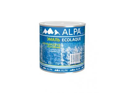 Alpa Ecolaque, водная эмаль для радиаторов, 0,5 л.