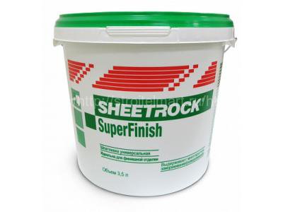 Шпатлевка полимерная Sheetrock для потолков и стен, 5,5 кг. (3,5 л.)
