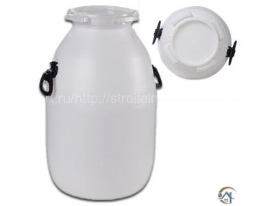 Бидон пластиковый с крышкой для воды ЗТИ, 51 литр