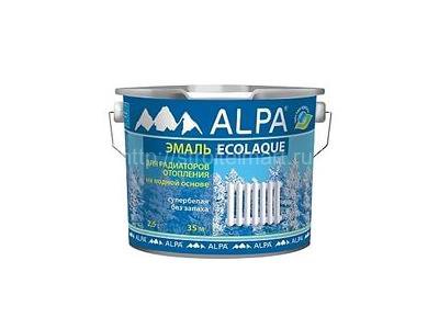 Alpa Ecolaque, водная эмаль для радиаторов, 2,5 л.