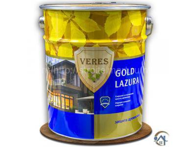 Veres Gold Lazura, лессирующий антисептик для дерева, 10 л.