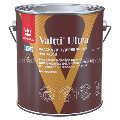 Tikkivala Valtti Ultra (Ультра) С, краска для деревянных фасадов 2,7 л.