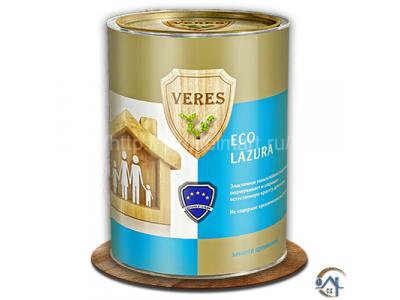Veres Eco Lazura, лессирующий антисептик для дерева, 0,75 л.