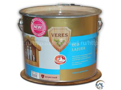 Veres Eco Lazura, лессирующий антисептик для дерева, 6 л.