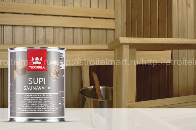 Tikkurila Supi Saunavaha (Супи Саунаваха) защитный воск для сауны 1 л.