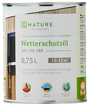 GNatur Wetterschutzöl Защитное масло для внешних работ 0,75л (Арт. 280) 