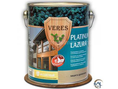 Veres Platinum Lazura, лессирующая пропитка для древесины, 2,7 л