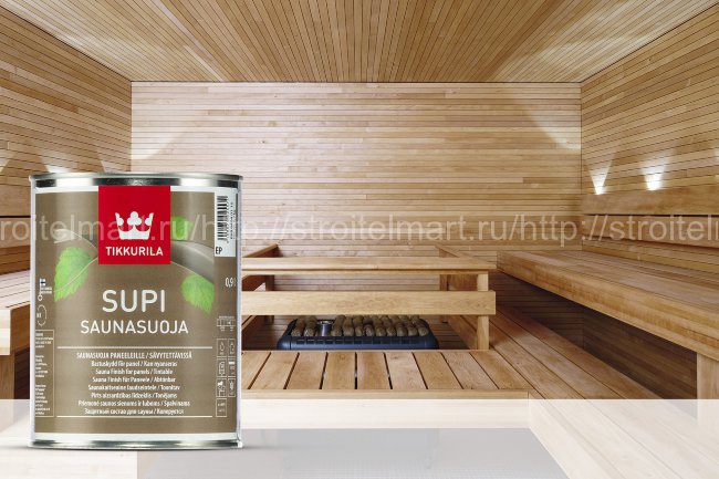 Tikkivala Supi Sauna Protect (Супи Сауна) лак для бани и сауны 0,9 л.