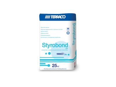 Клей для утеплителя Terraco Stayrobond DP серый, 25 кг.