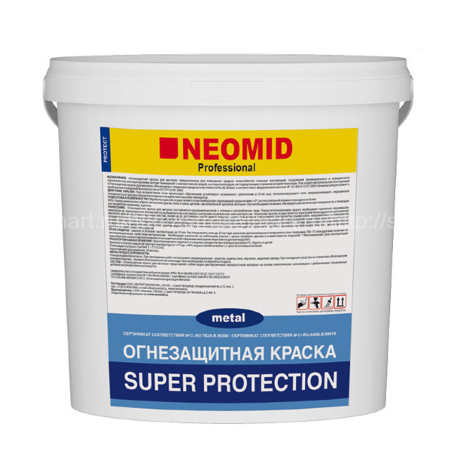 Neomid SUPER PROTECTION ОГНЕЗАЩИТНАЯ КРАСКА для металла 25кг