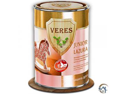 Veres Junior Lazura, лессирующая пропитка для древесины, 0,25 л