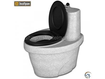 Торфяной туалет для дачи Rostok белый гранит