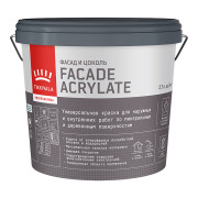 Tikkivala Facade Acrylate (Фасад Акрилат) А, УНИВЕРСАЛЬНАЯ АКРИЛАТНАЯ КРАСКА ДЛЯ ФАСАДОВ И ИНТЕРЬЕРОВ 5л