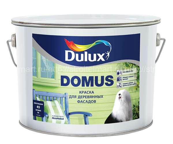 Dulux Domus BС (Дулюкс Домус) полуглянцевая масляно-алкидная краска для деревянных фасадов 2,5л.