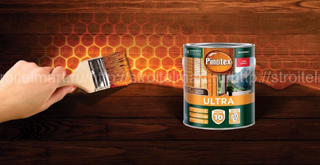 Pinotex Ultra (Пинотекс Ультра) пропитка-антисептик с УФ-фильтром, 9 л.
