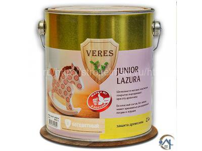 Veres Junior Lazura, лессирующая пропитка для древесины, 2,5 л