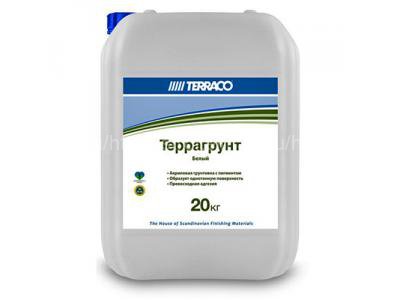 Terraco Террагрунт белая проникающая акриловая грунтовка, 20 кг.