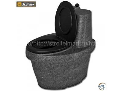Торфяной туалет для дачи Rostok черный гранит