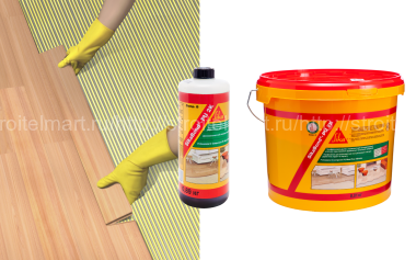 Sika SikaBond-PU 2K / Сика Сикабонд двухкомпонентный, полиуретановый клей для напольных покрытий 8,9кг 