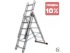 Лестница трехсекционная алюминиевая Алюмет, 3х13, 367/645/870